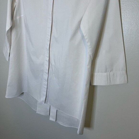 Zac & Rachel White Button Down Collared Top Size Small - Picture 5 of 8